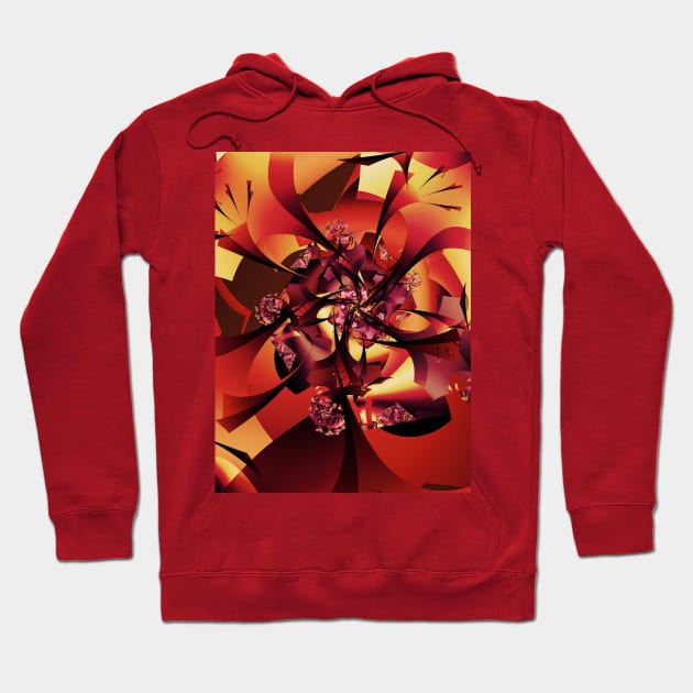 Autumnal Fractal Tree Hoodie by pinkal